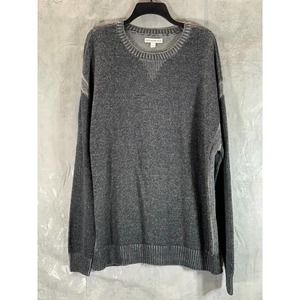 And Now This Men's Charcoal Heather Oversized Sleeve Detailed Sweater SZ L